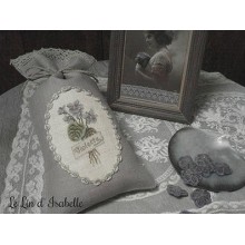 Sachet au bouquet de Violettes - Le lin d'Isabelle
