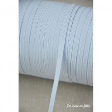 Flat elastic 5 mm white