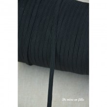 Flat elastic 5 mm black