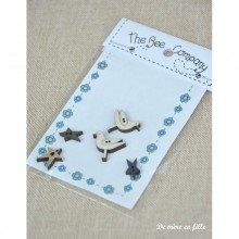 Summer Birdhouse Buttons - The Bee Company