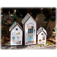 Autumn Birdhouse Buttons - The Bee Company