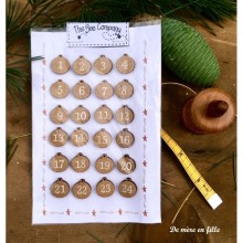 Boutons calendrier de l'avent ronds NO10 - The Bee Company
