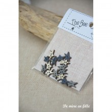 Mini Stars beige, taupe, bluish grey TE6A - The Bee Company