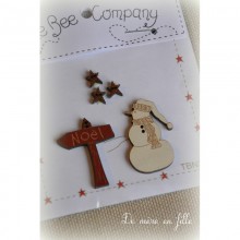 Snowman Christmas Sign TBN3 - The Bee Company