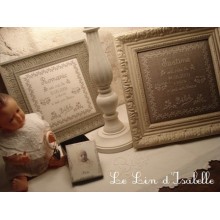 Tableau de naissance bébé - Le lin d'Isabelle