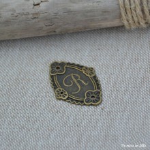 Lace Initial Charm R