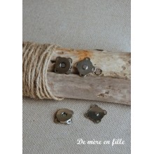Silver and black magnetic clasp 1.4 cm