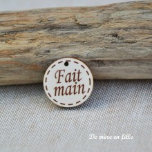Small ivory handmade medallion MS-20-IV - Atelier Bonheur du Jour