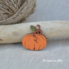Pumpkin with green foliage JA-17-O - Atelier Bonheur du Jour