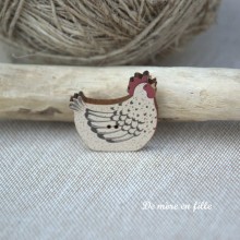 Grande poule ivoire CA-28-B - Atelier Bonheur du Jour