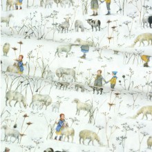 Winter children and sheep 3523-769 - Acufactum