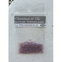Small rainbow mauve 6309 - Embroidery beads