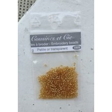 Small transparent gold 6909 - Embroidery beads