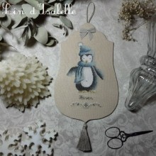 Pingouin d'hiver - Le lin d'Isabelle