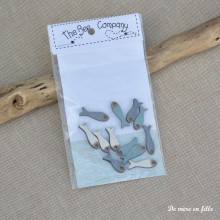 Grey, Jade, Ivory Fish TBE5C - The Bee Company