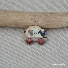 Mouton en petite charrette CA-40 - Atelier Bonheur du Jour