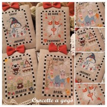 Monthly calendar January to April - Part 1 - Crocette a gogo