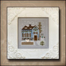 Snowgirl's cottage - Frosty Forest - Country Cottage Needleworks