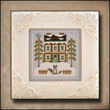 Raccoon Cabin - Frosty Forest - Country Cottage Needleworks