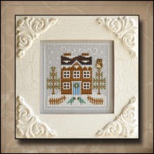 Bluebird cabin - Frosty Forest - Country Cottage Needleworks