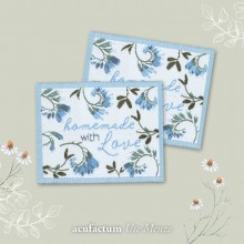 Embroidered label Homemade with love 35392 - Acufactum