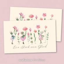 Embroidered label Flowery happiness 35401 - Acufactum