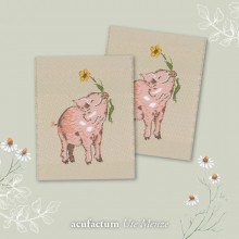 Embroidered label Pig 35391 - Acufactum