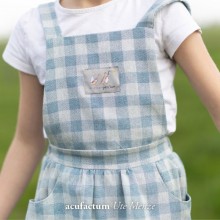 Woven blue check 3523-1601-80 - Acufactum