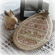 Pack de fils "Pendouilles oeufs de Pâques - Fleurs de lin"