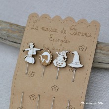 Set of 4 pins n°1 — La maison de Clémence