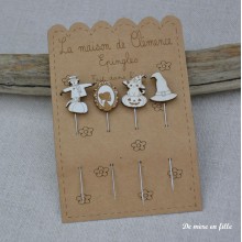 Set of 4 pins n°1 — La maison de Clémence