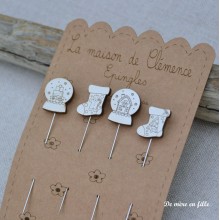 Set of 4 pins n°4 — La maison de Clémence