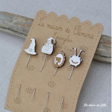 Set of 4 pins n°5 — La maison de Clémence