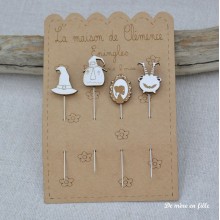 Set of 4 pins n°5 — La maison de Clémence