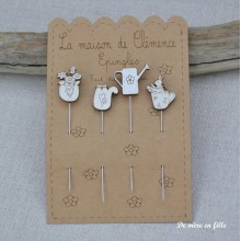 Set of 4 pins n°9 — La maison de Clémence