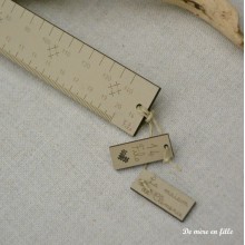 Règle de brodeuse 16 fils - La maison de Clémence