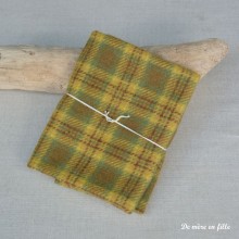 Wool G1 Moss Green Check - Wool 35x40 cm