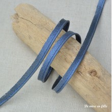 Piping Lamé denim blue