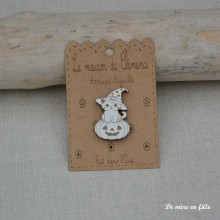 Halloween cat embroiderer's magnet — La maison de Clémence