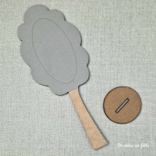 Wooden Tree linen colour - LARGE - The Bee Company