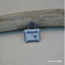 Blue needlework bag ME-81-BL - Atelier Bonheur du Jour