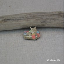 Cat and wool basket ME-64 - Atelier Bonheur du Jour