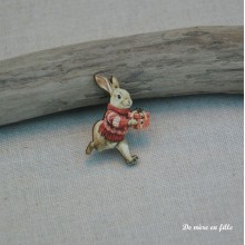 Rabbit with Christmas gift AN-29 - Atelier Bonheur du Jour