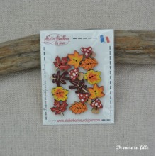 Leaves and mushrooms packet B-18 - Atelier Bonheur du Jour