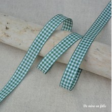 Gingham ribbon green S880