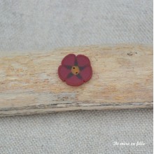 Small Williams red flower - nh1075S - Just Another Button