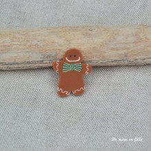 Gingerbread boy and snowman - 10107G - Just Another Button