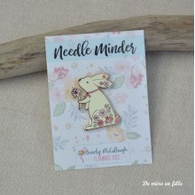 Lapin fleur Flamingo Toes - Aimants de brodeuse