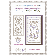Marquoir monogramme floral - ME-26 (PDF) - Marjorie Massey