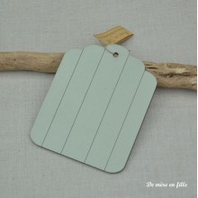 Mini étiquette vert d'eau - La maison de Clémence